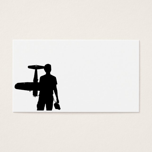 RC Plane en Guy Silhouette Visitekaartje (Voorkant)