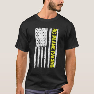 Rc Plane Racing American Flag Radio Controlled Rem T-shirt