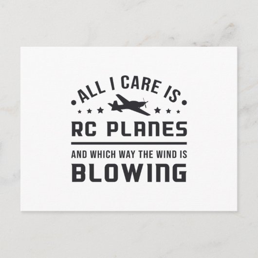 RC Plane Vliegtuig Pilot Alles wat ik geef is RC P Briefkaart (Voorkant)