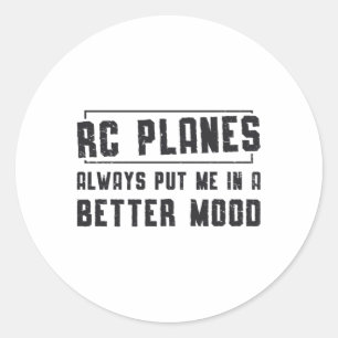 RC Planes Better Mood Vliegtuig Vliegtuig RC Ronde Sticker