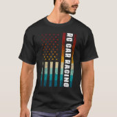 RC Racing Amerikaanse Vlag Afstandsbediening Radio T-shirt (Voorkant)