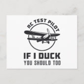 RC Test Pilot Als ik Duck moet je RC vliegtuig Briefkaart (Voorkant)