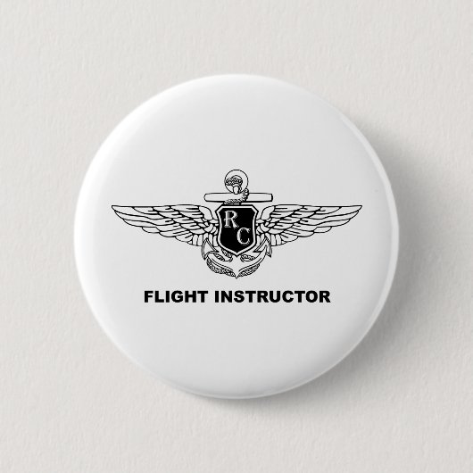 RC-vlieginstructeur Ronde Button 5,7 Cm (Voorkant)
