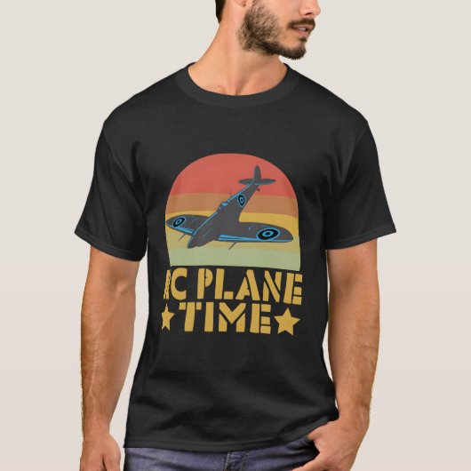 RC-vliegtijd RC-vliegtuig T-shirt (Voorkant)