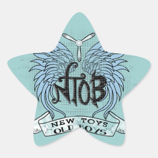 RC Vliegtuig Club  Ster Sticker (Voorkant)