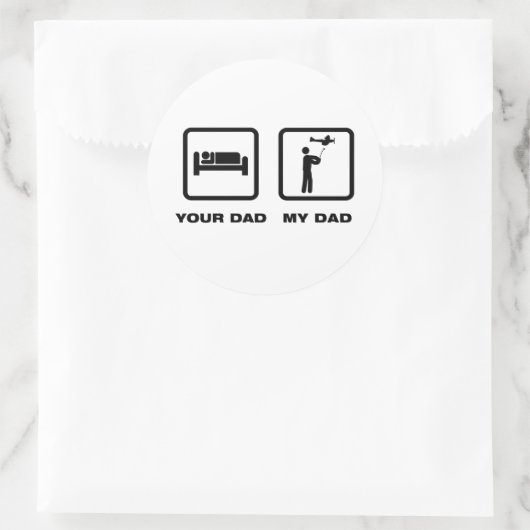 RC-vliegtuig Ronde Sticker (Tas)