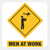 RC-vliegtuig Vierkante Sticker (Voorkant)