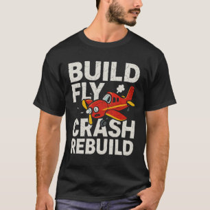 RC-vliegtuignavigatie met vliegtuigpiloot model T- T-shirt