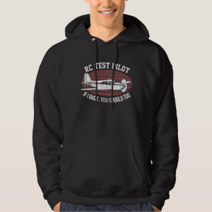 RC Vliegtuigvliegtuig met piloot op afstand Vliegt Hoodie