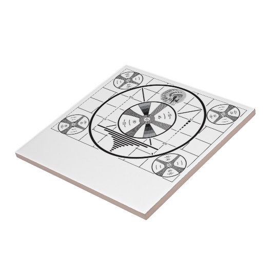 RCA Indian Head Test Patroon Tegeltje (Zijkant)