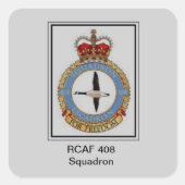 RCAF 408 VIERKANTE STICKER (Voorkant)