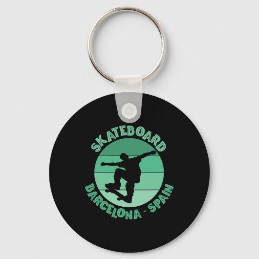 Rcelona Skateboarder Urn Skateboarden  Sleutelhanger (Voorkant)