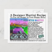 RCH BTCH Martini Recept Briefkaart (Voorkant / Achterkant)
