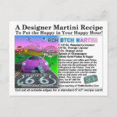 RCH BTCH Martini Recept Briefkaart (Voorkant)