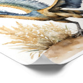 Rchaeopteryx Dinosaur Waterverf Wallart Poster (Hoek)
