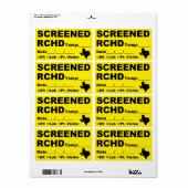 RCHD-onderzochte labels (Full Sheet)