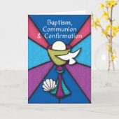 RCIA Baptisme Commune and Confirmation Congrat S Kaart (Gele Bloem)