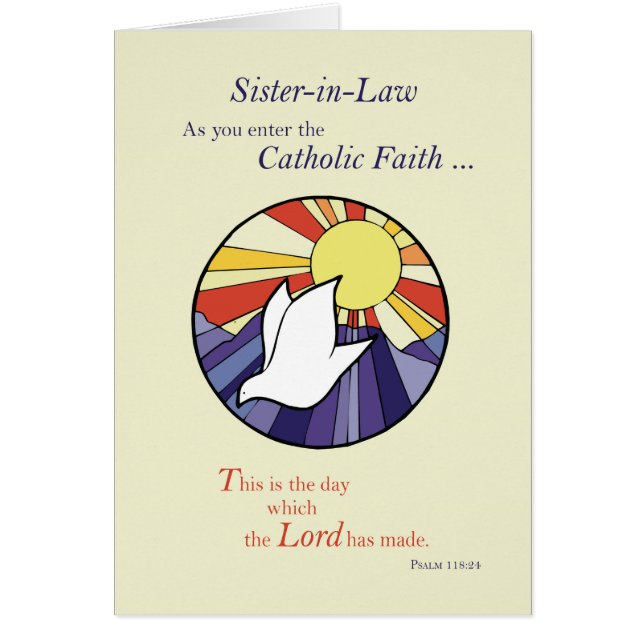 RCIA Dove Circle on Yellow, zuster-in-law, convert (Voorkant)