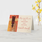 RCIA Gelukwensen, Katholieke, Rode Kaars Kaart (Gele Bloem)