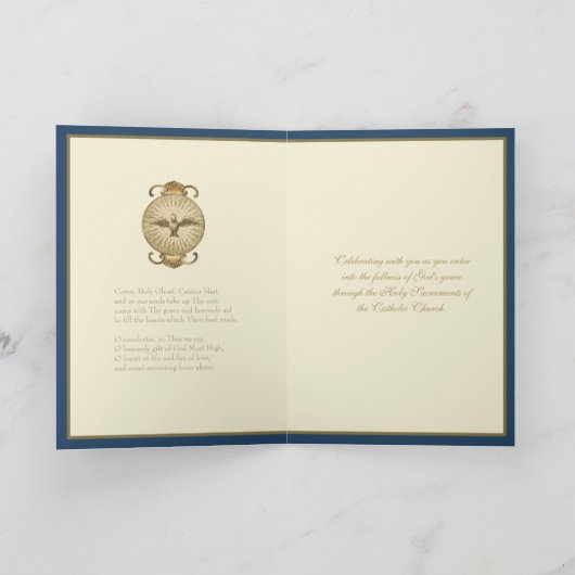 RCIA Ingang Katholieke Kerk Bevestiging Doop Feestdagen Kaart (Binnen)