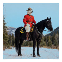 RCMP-bereden korporaal met ijsbeer