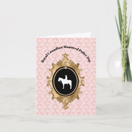 RCMP-dagmontage op paardenSilhouette-kaart Kaart (Voorkant)