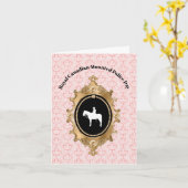 RCMP-dagmontage op paardenSilhouette-kaart Kaart (Gele Bloem)