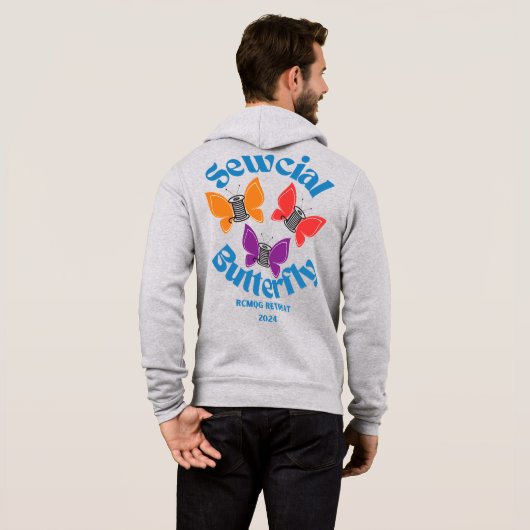 RCMQG speciale vlinder ritssluiting hoodie (Achterkant volledig)