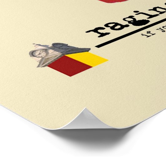 RCP-Poster | Hand in eerste hand, hart op Sleeve Poster (Hoek)