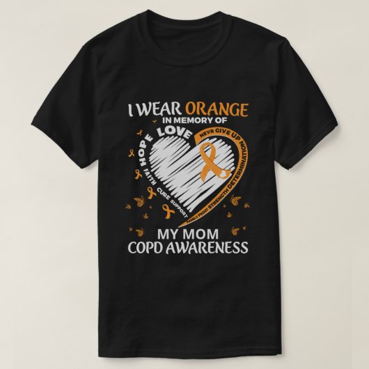 RD aangepast COPD-Shirt, ik Draag Oranje T-shirt (Design voorkant)