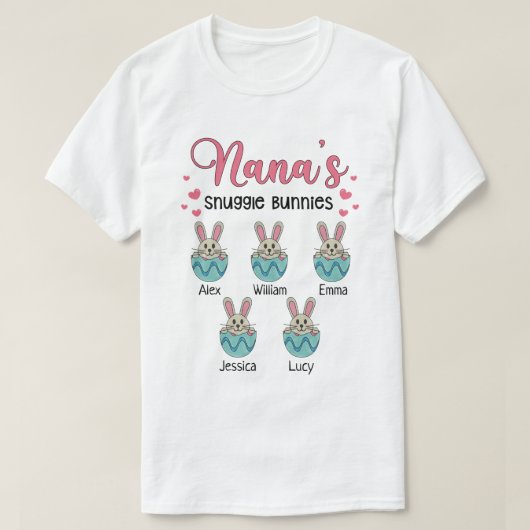 RD Aangepaste Bunnies van Nana T-shirt (Design voorkant)