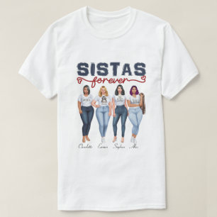 RD Aangepaste zustas Sistas Forever T-shirt