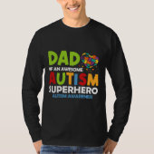 Rd Autisme Pap van een Geweldige superheld Autisme T-shirt (Voorkant)