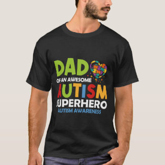 RD Autisme Papa van een Geweldige superheld van Au T-shirt