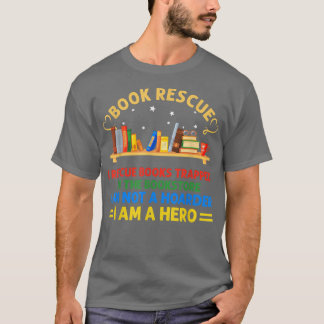 RD Book Rescue Literary Bookworm Book Lovers Manne T-shirt