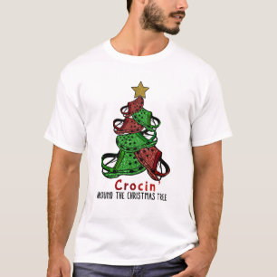 RD Crocin rond de kerstboom, grappige Christus T-shirt