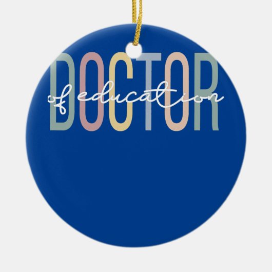 rd d Boho Doctor in het onderwijs Keramisch Ornament (Voorkant)