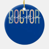 rd d Boho Doctor in het onderwijs Keramisch Ornament (Achterkant)