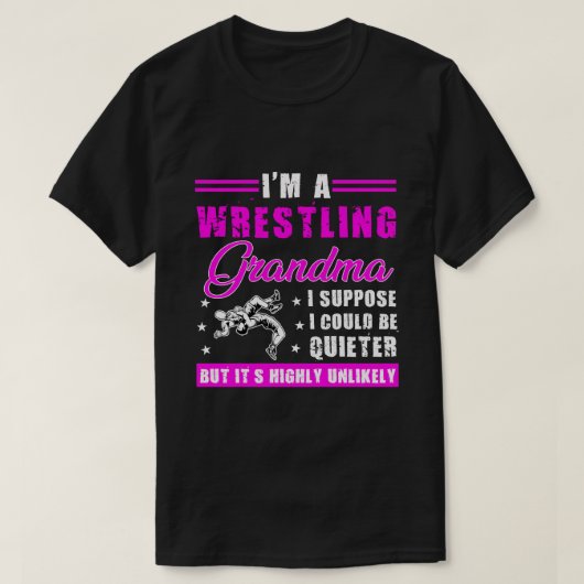 RD Funny Wrestling Grandma Long Sleeve Tshirts Cou (Design voorkant)