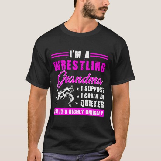 RD Funny Wrestling Grandma Long Sleeve Tshirts Cou (Voorkant)