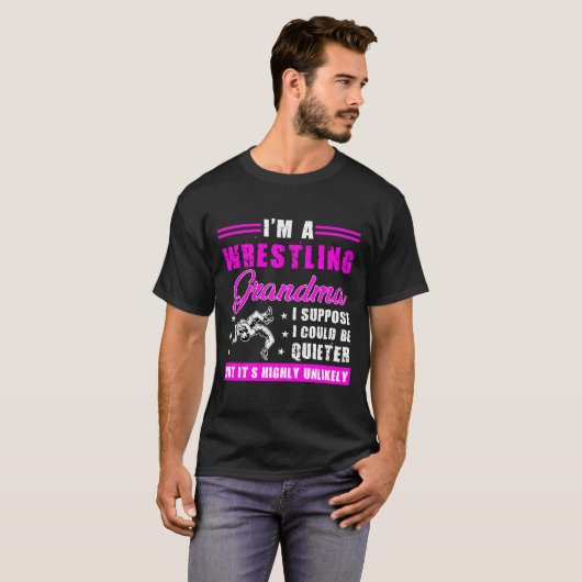 RD Funny Wrestling Grandma Long Sleeve Tshirts Cou (Voorkant volledig)