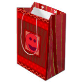 Rd&G VStripes Smile Tile Gift Bag Medium Cadeauzakje (Achterkant Gekanteld)