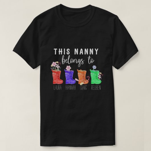 RD gepersonaliseerde nanny behoort tot oma-cadeaus T-shirt (Design voorkant)