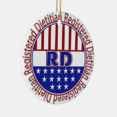 RD geregistreerd Dietitiaan PATRIOTISCH LOGO Keramisch Ornament (Rechts)
