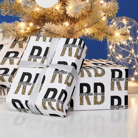 RD Geregistreerd Dietitian Cheetah Print RD Gift Cadeaupapier (Feestdagen)