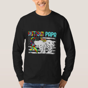 Rd Papa Beer dat overeenkomt met familieautisme T-shirt