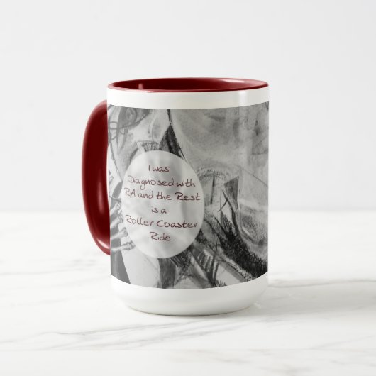 RD Patiëntentoon grotere gekleurde mok (Voorkant links)