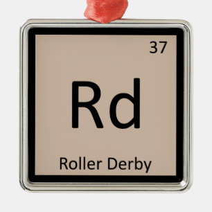 Rd - Periodieke tabel inzake sportweddenchemie - R Metalen Ornament