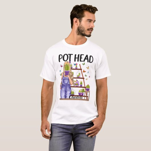 RD Personalized Pot Head Shirt, Birthday Gift T-shirt (Voorkant volledig)