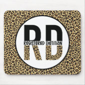 RD Registered Dietitian Cheetah Print RD Gifts Muismat (Voorkant)